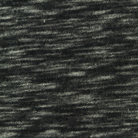 Black Marl Jersey Knit, Poly-Viscose, 150 gsm