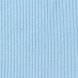 Cotton Polyester Stretch Rib Knit Fabric, 220 gsm, 130 cm — Blue