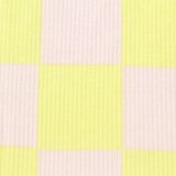Light Yellow Check Rib Knit, Viscose
