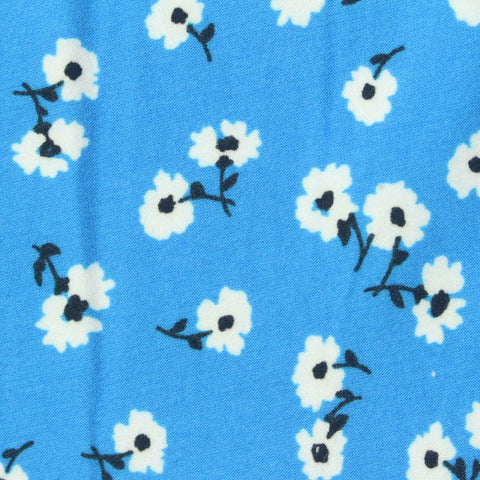 Printed Polyester Stretch Milk Silk Knit Fabric, 170 gsm, 160 cm — Blue