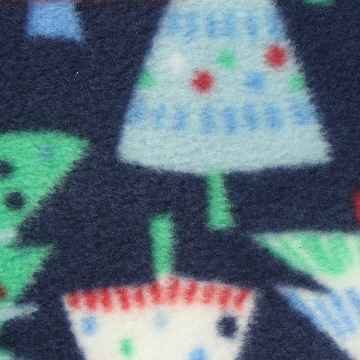 Printed 100% Polyester Fleece Fabric, 175 gsm, 170 cm — Navy