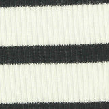 Black Horizontal-Stripe Rib Knit, Viscose — texture