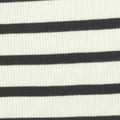 Black Horizontal-Stripe Rib Knit, Viscose, 238 gsm