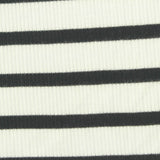 Black Horizontal-Stripe Rib Knit, Viscose