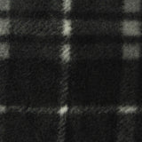 Dark Grey Plaid Fleece, Polyester
