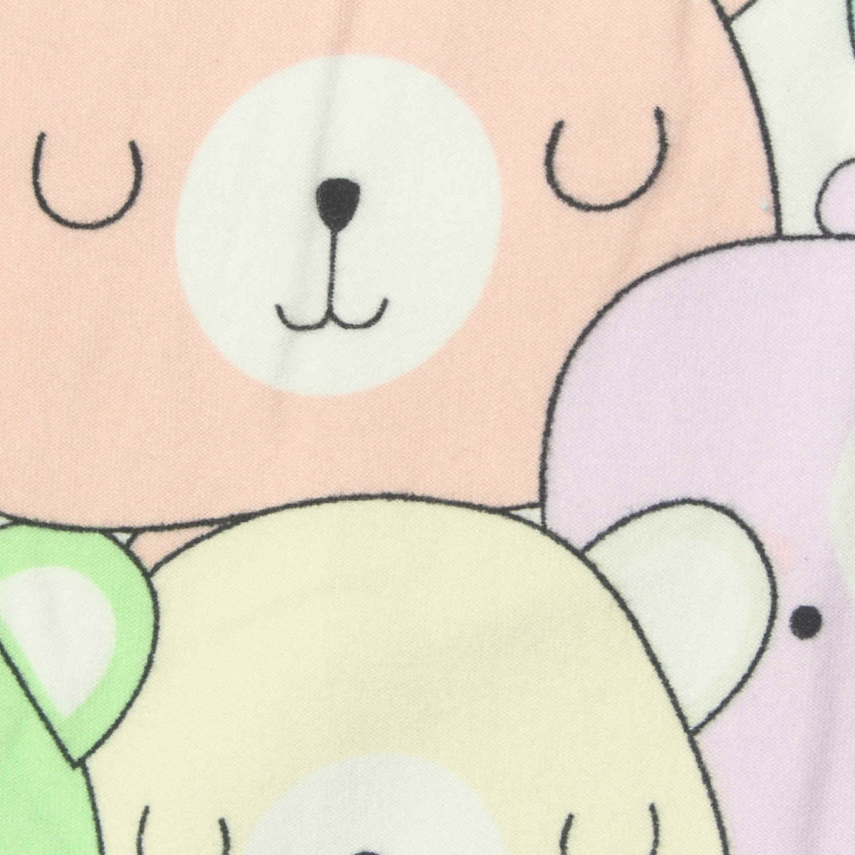 Multi Cartoon-Bear Milk Silk Knit, Polyester