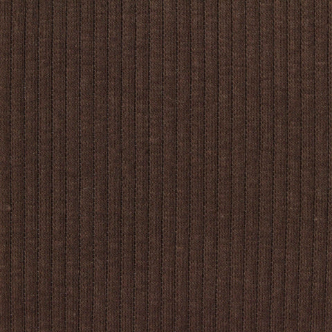 Rib Knit Fabric, 250 gsm, 120 cm — Brown