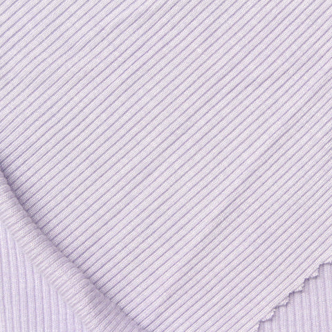 Viscose Stretch Rib Knit Fabric, 255 gsm, 130 cm — Purple