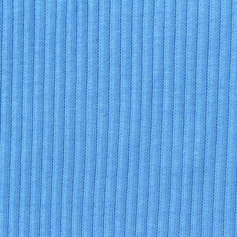 Rib Knit Fabric, 260 gsm, 110 cm — Blue, ref EF-247920