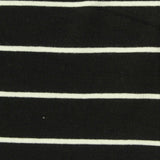 Black Horizontal-Stripe Jersey Knit, Viscose