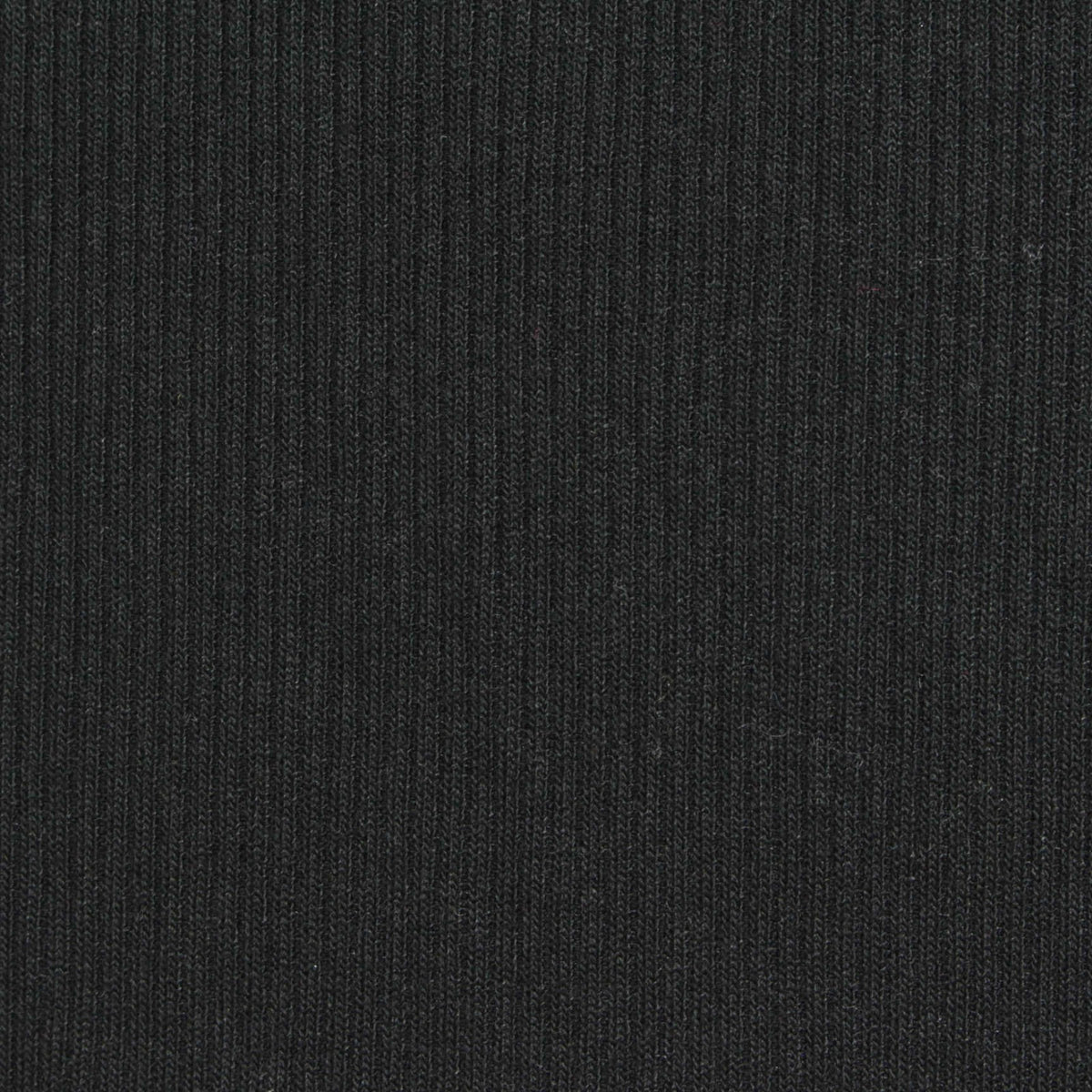 Polyester Viscose Stretch Rib Knit Fabric, 210 gsm, 140 cm — Black
