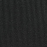 Polyester Viscose Stretch Rib Knit Fabric, 210 gsm, 140 cm — Black