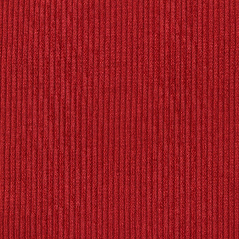 Viscose Stretch Rib Knit Fabric, 270 gsm, 120 cm — Red, ref EF-247940