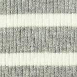 Grey Horizontal-Stripe Rib Knit, Viscose — texture