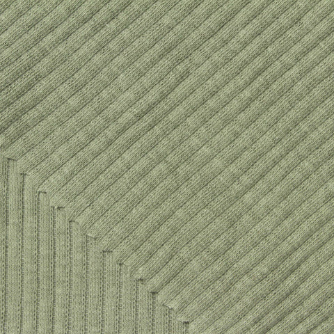 Rib Knit Fabric, 235 gsm, 110 cm — Green