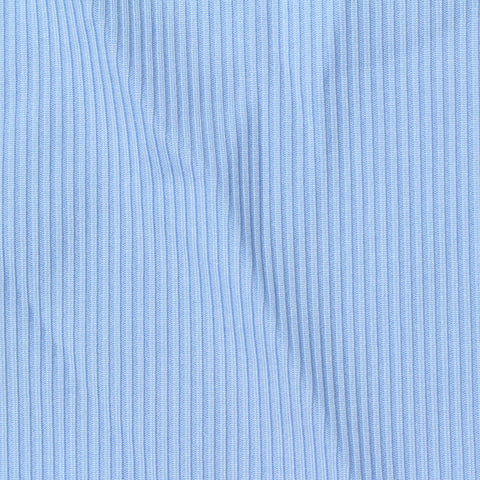 Polyester Stretch Rib Knit Fabric, 270 gsm, 180 cm — Blue