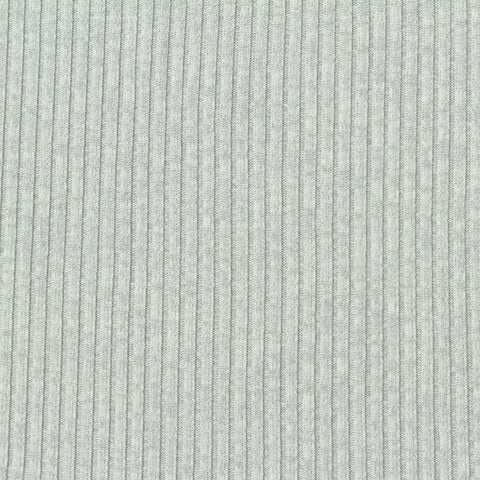 Polyester Stretch Rib Knit Fabric, 265 gsm, 180 cm — Grey