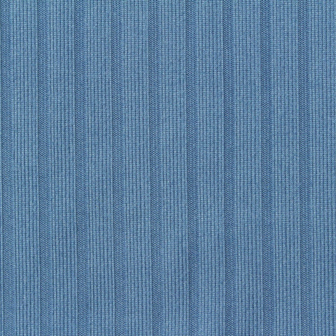 Blue Vertical-Stripe Rib Knit, Polyester, 180 gsm, 180 cm