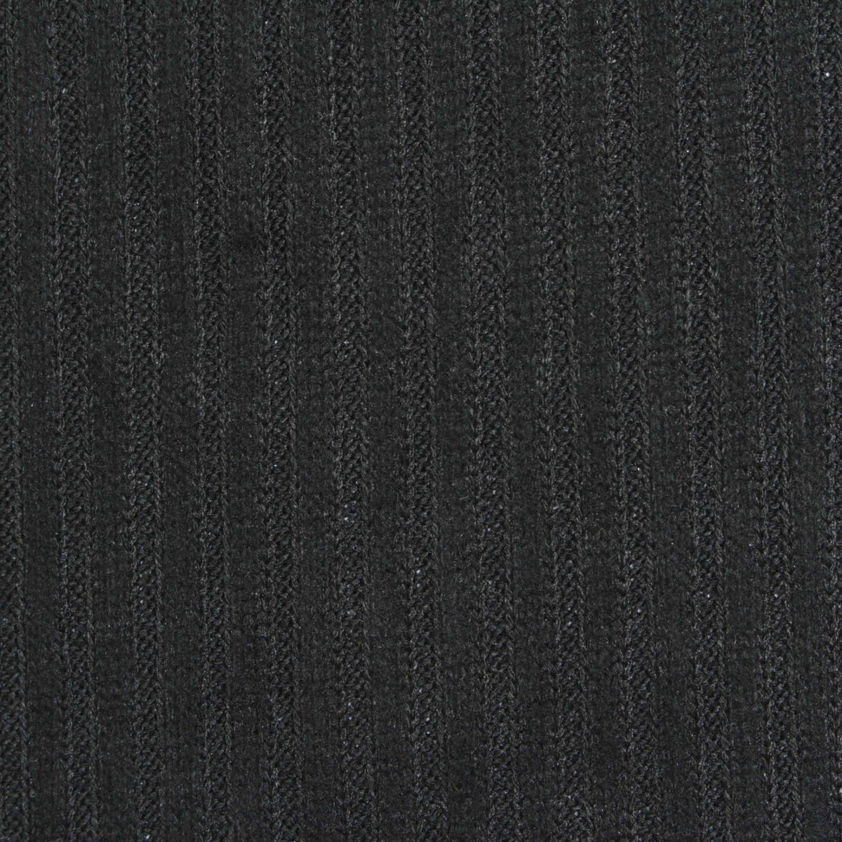 Brushed Rib Knit Fabric, 206 gsm, 150 cm — Black