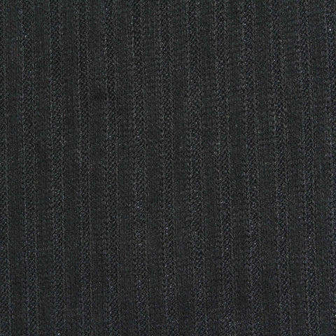 Brushed Rib Knit Fabric, 206 gsm, 150 cm — Black