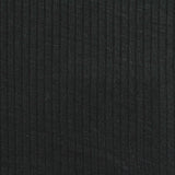 Viscose Stretch Rib Knit Fabric, 175 gsm, 185 cm — Black