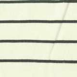 Dark Grey Horizontal-Stripe Jersey Knit, Viscose