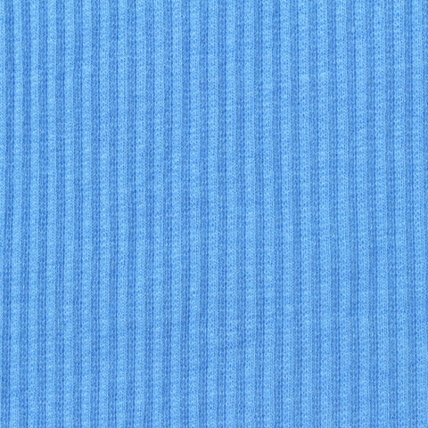 Rib Knit Fabric, 225 gsm, 130 cm — Blue