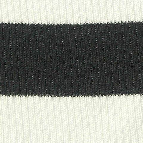 Black Horizontal-Stripe Rib Knit, Viscose, 247 gsm