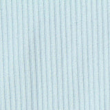 Brushed Polyester Stretch Rib Knit Fabric, 201 gsm, 180 cm — Blue — texture