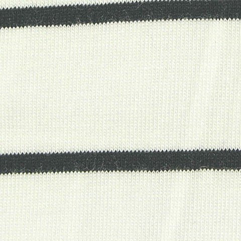 Dark Grey Horizontal-Stripe Jersey Knit, Viscose