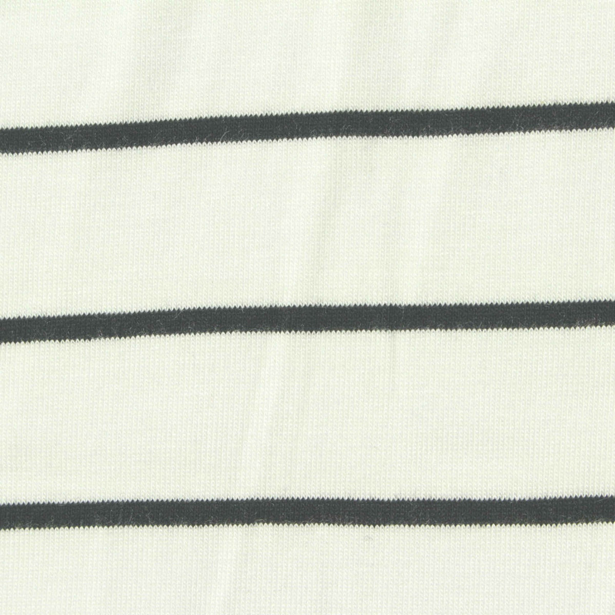 Dark Grey Horizontal-Stripe Jersey Knit, Viscose