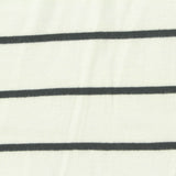 Dark Grey Horizontal-Stripe Jersey Knit, Viscose