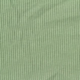Polyester Viscose Stretch Rib Knit Fabric, 200 gsm, 140 cm — Green
