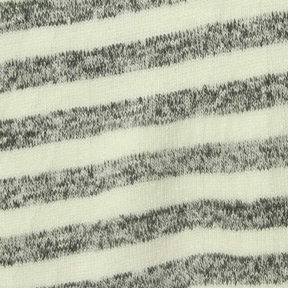 Cream Horizontal-Stripe Chunky Knit, 357 gsm