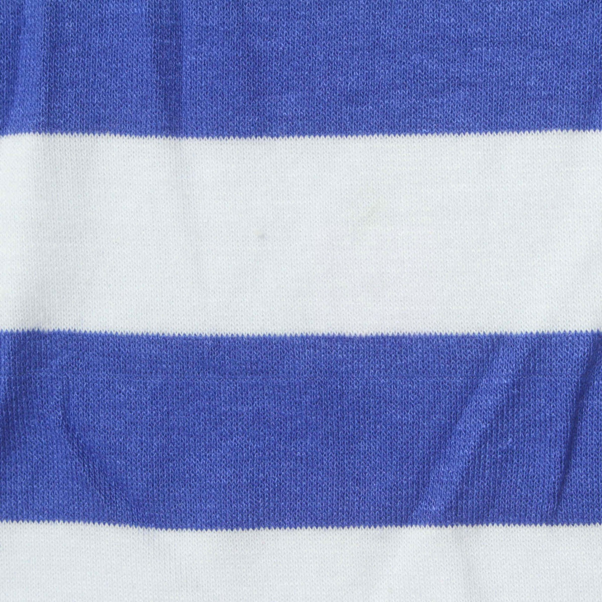 Blue Horizontal-Stripe Knit, Cotton-Poly, 160 gsm