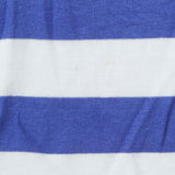 Blue Horizontal-Stripe Knit, Cotton-Poly