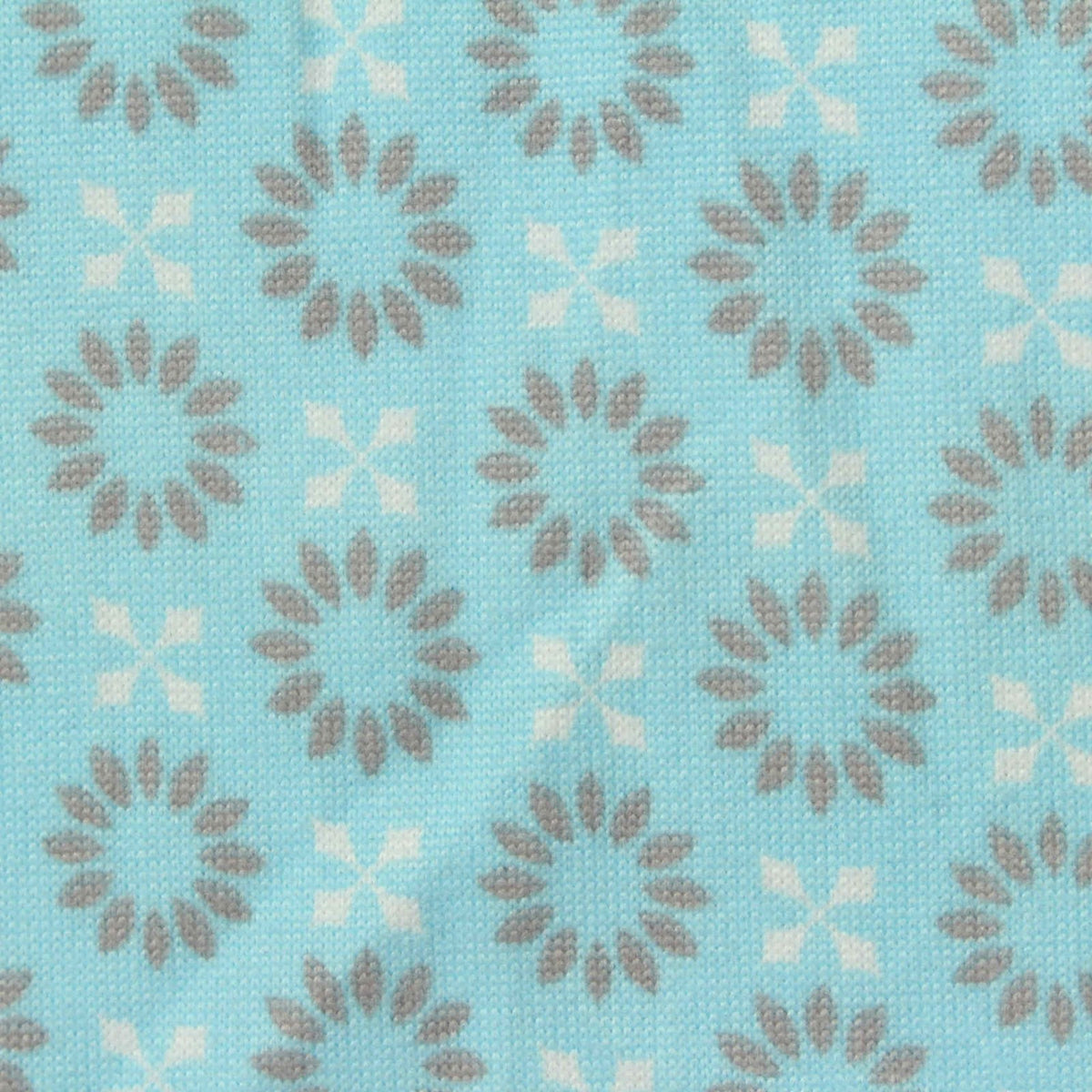 Grey Floral Milk Silk Knit, Polyester