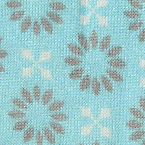 Grey Floral Milk Silk Knit, Polyester