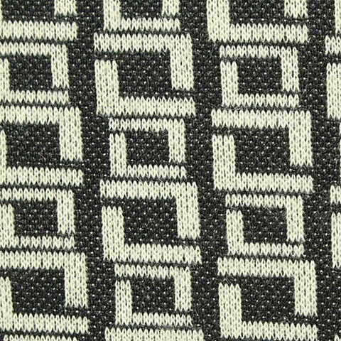 Dark Grey Geometric Knit, Polyester, 327 gsm