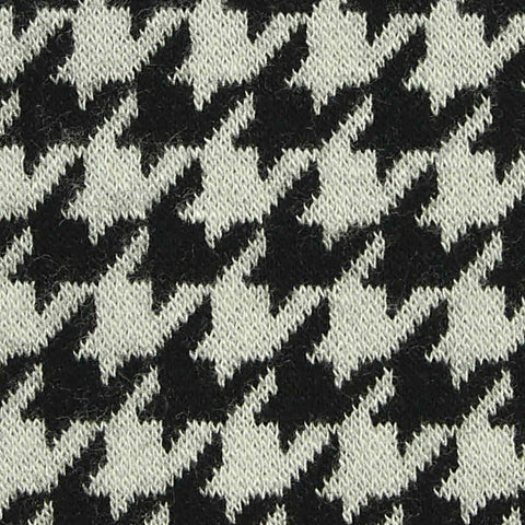 Black Houndstooth Knit, Viscose-Nylon