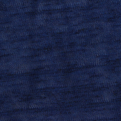 Dark Blue Marl Linen-Look, Polyester, 198 gsm