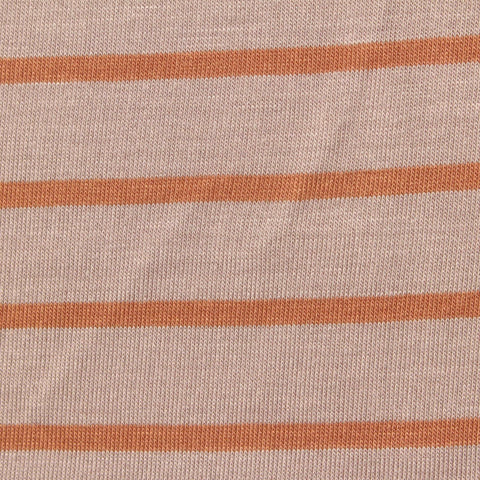 Orange Horizontal-Stripe Knit, 155 gsm