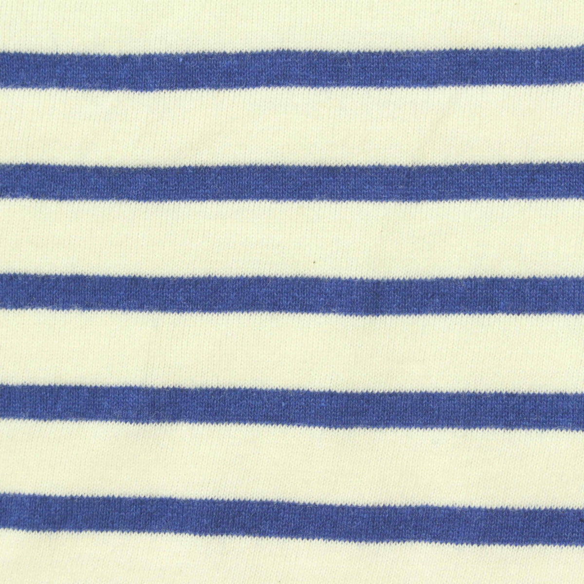 Blue Horizontal-Stripe Knit, Cotton-Poly, 170 gsm