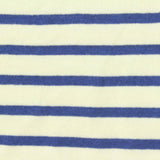 Blue Horizontal-Stripe Knit, Cotton-Poly