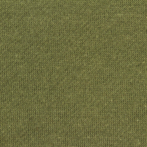 Brushed Polyester Cotton French Terry Fabric, 235 gsm, 165 cm — Green