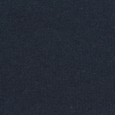 Brushed Polyester Cotton French Terry Fabric, 248 gsm — Navy