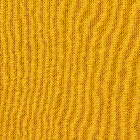 Brushed Polyester Cotton French Terry Fabric, 250 gsm, 180 cm — Yellow
