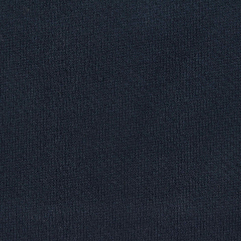 Brushed Cotton Polyester French Terry Fabric, 265 gsm, 185 cm — Navy