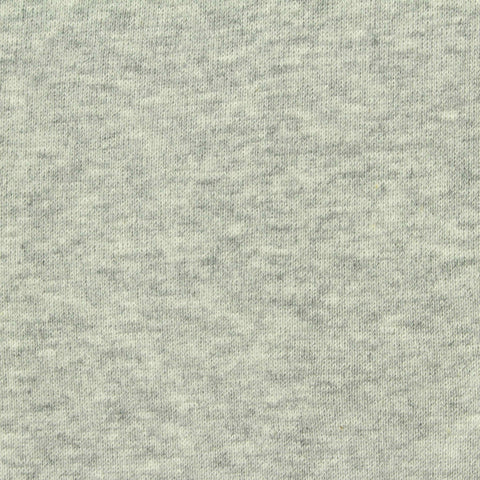 Light Grey Heathered-Marl Rib Knit, Cotton, 185 gsm