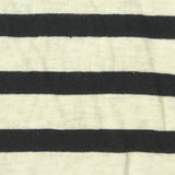 Black Horizontal-Stripe Knit, Cotton